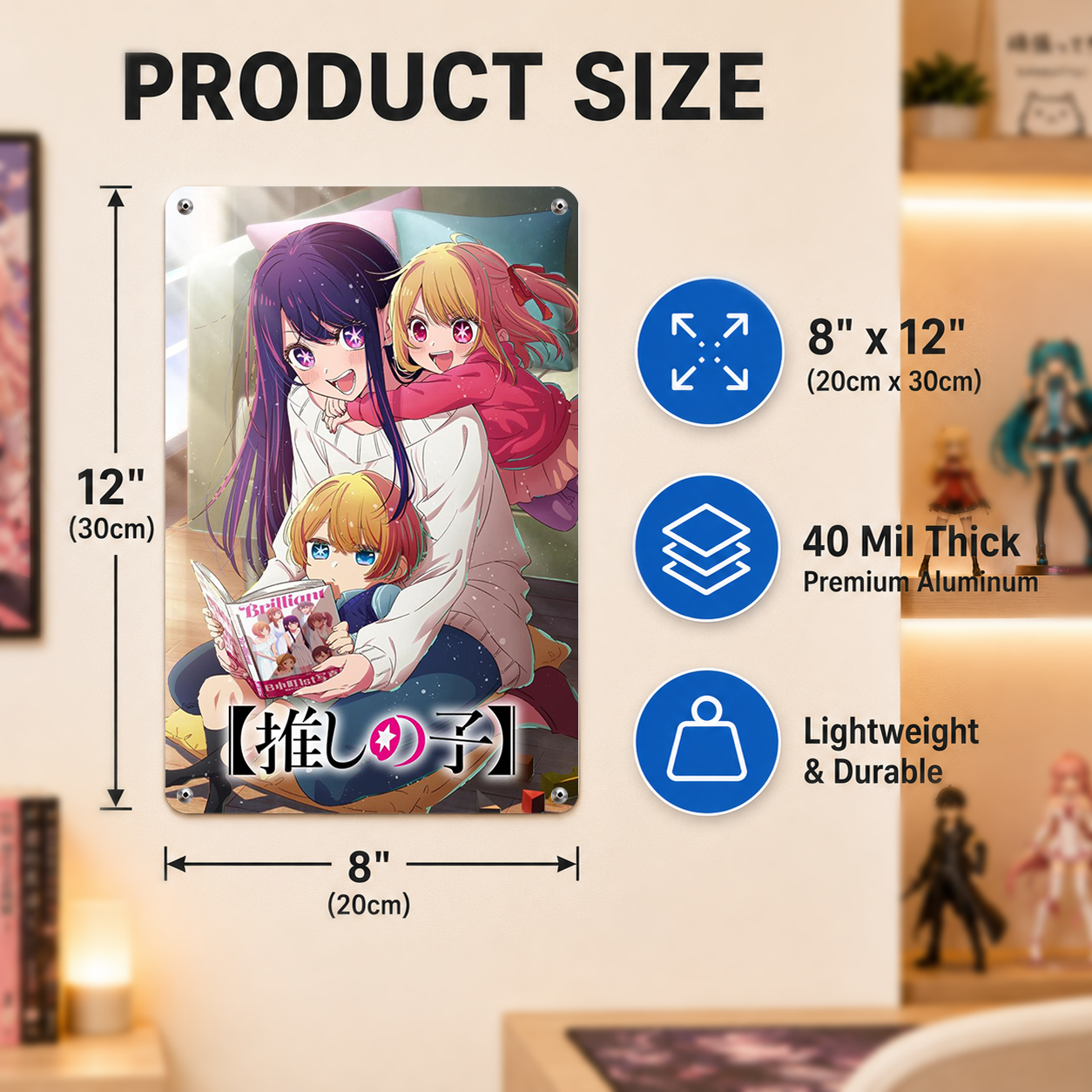 Ai Ruby Aqua Oshi no Ko Anime Tin Sign - Metal Poster - image 5