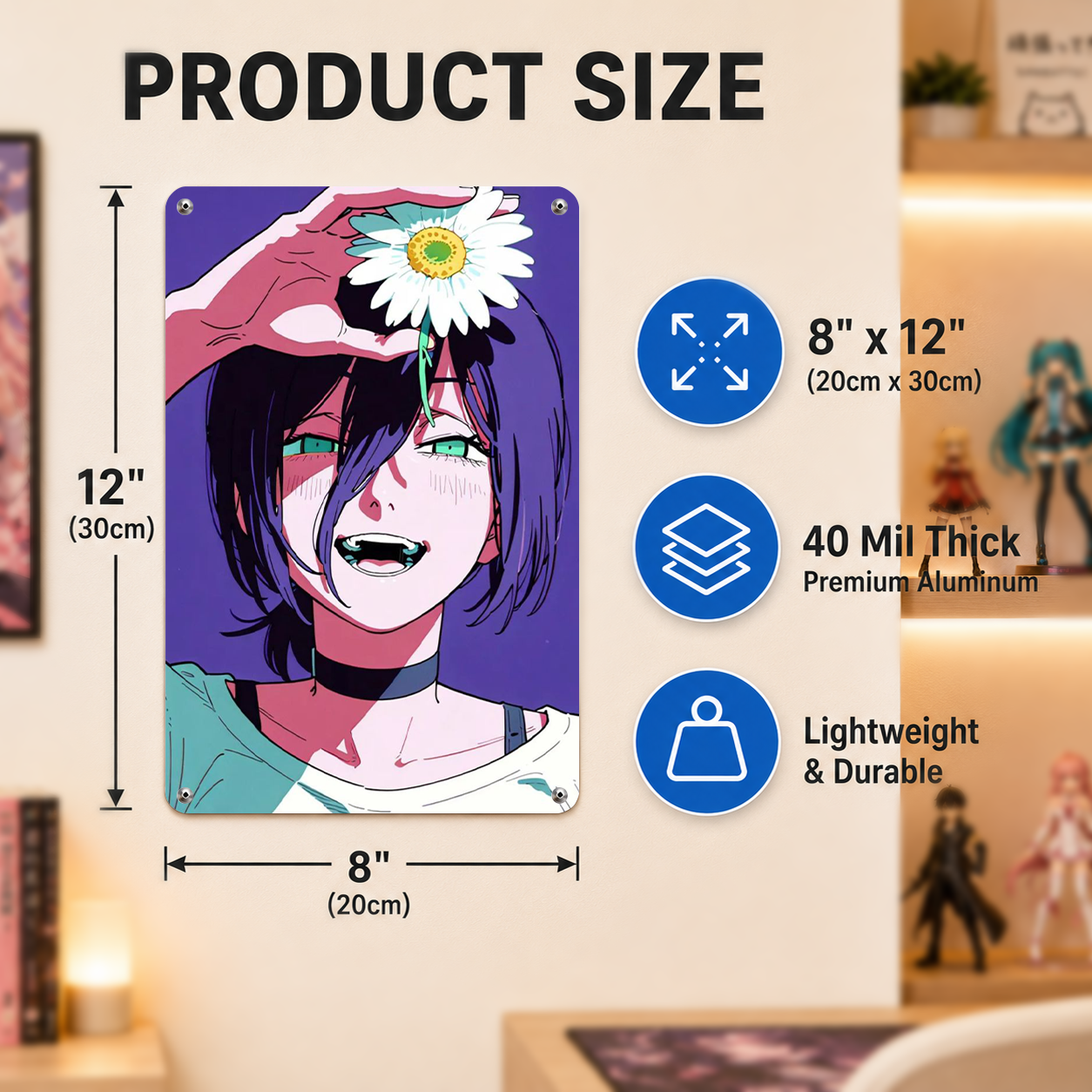 Reze Chainsaw Man Smile Tin Sign - Metal Wall Poster - image 5