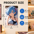 Rem Re Zero Swimsuit Anime Tin Sign - Metal Poster Decor - image 5