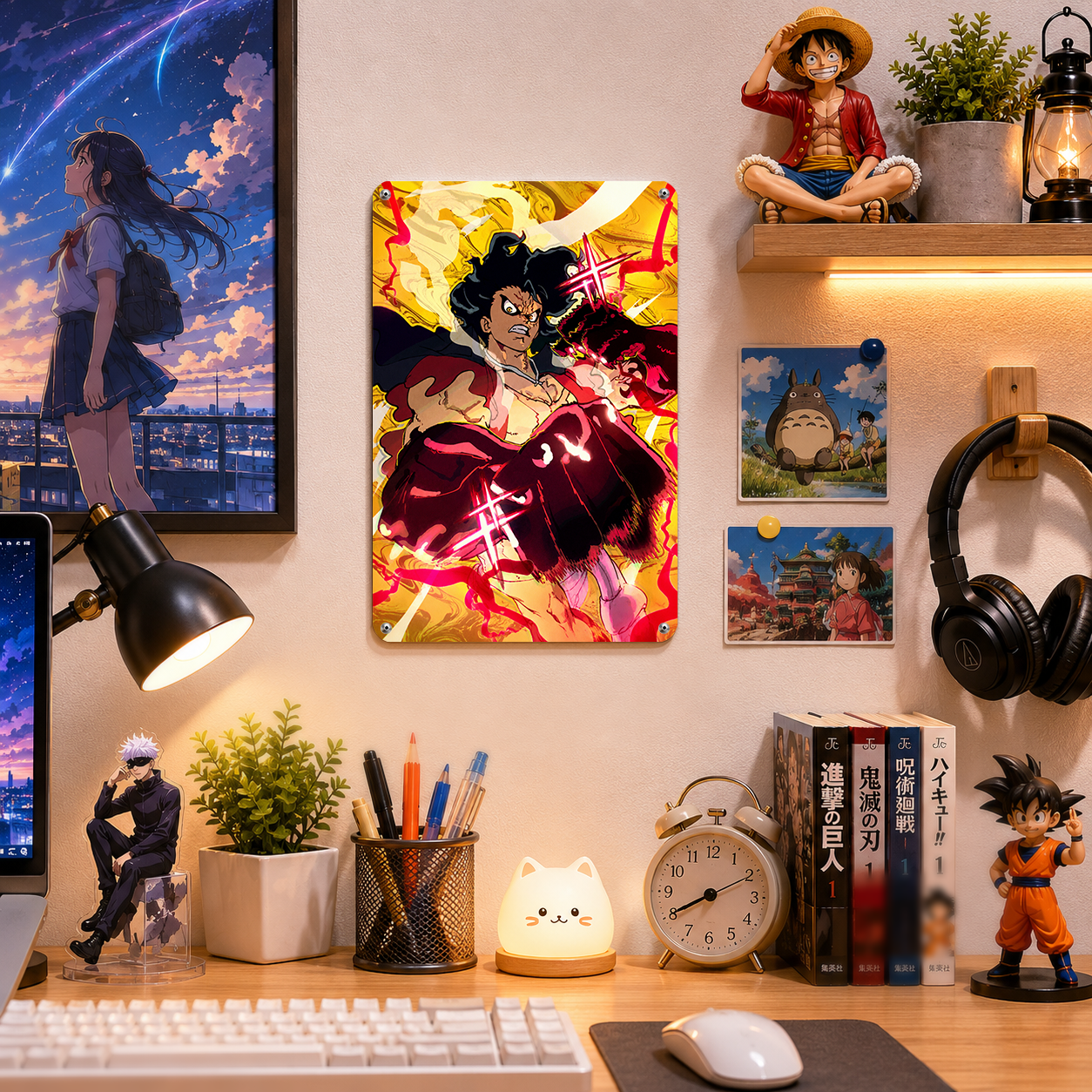 Luffy Gear 4 One Piece Anime Tin Sign - Metal Wall Poster - image 2