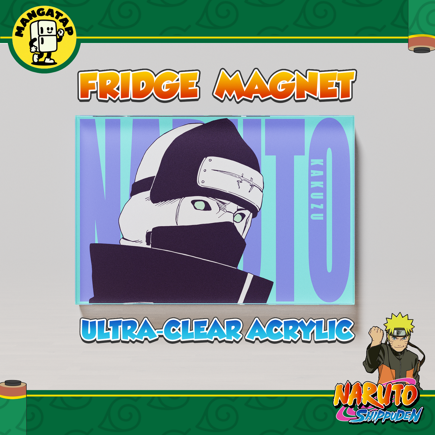 Kakuzu Fridge Magnet – Naruto Anime Refrigerator Magnet, Anime Decor Gift for Fans