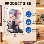 Rem and Ram Re Zero Anime Tin Sign - Metal Wall Poster - image 5