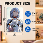 Rei Ayanami Evangelion Metal Tin Sign - Anime Wall Decor - image 5