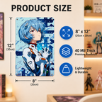 Rei Ayanami Evangelion Anime Tin Sign - Metal Wall Poster - image 5