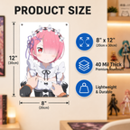 Ram Re Zero Anime Tin Sign - Metal Poster Room Decor - image 5
