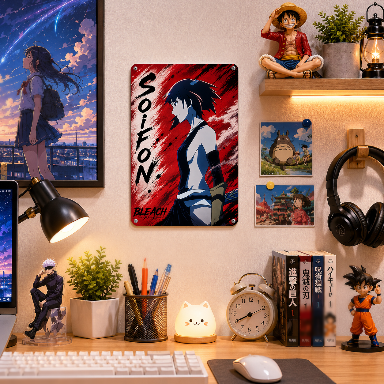 Soi Fon Bleach Anime Tin Sign - Metal Poster Wall Decor - image 2