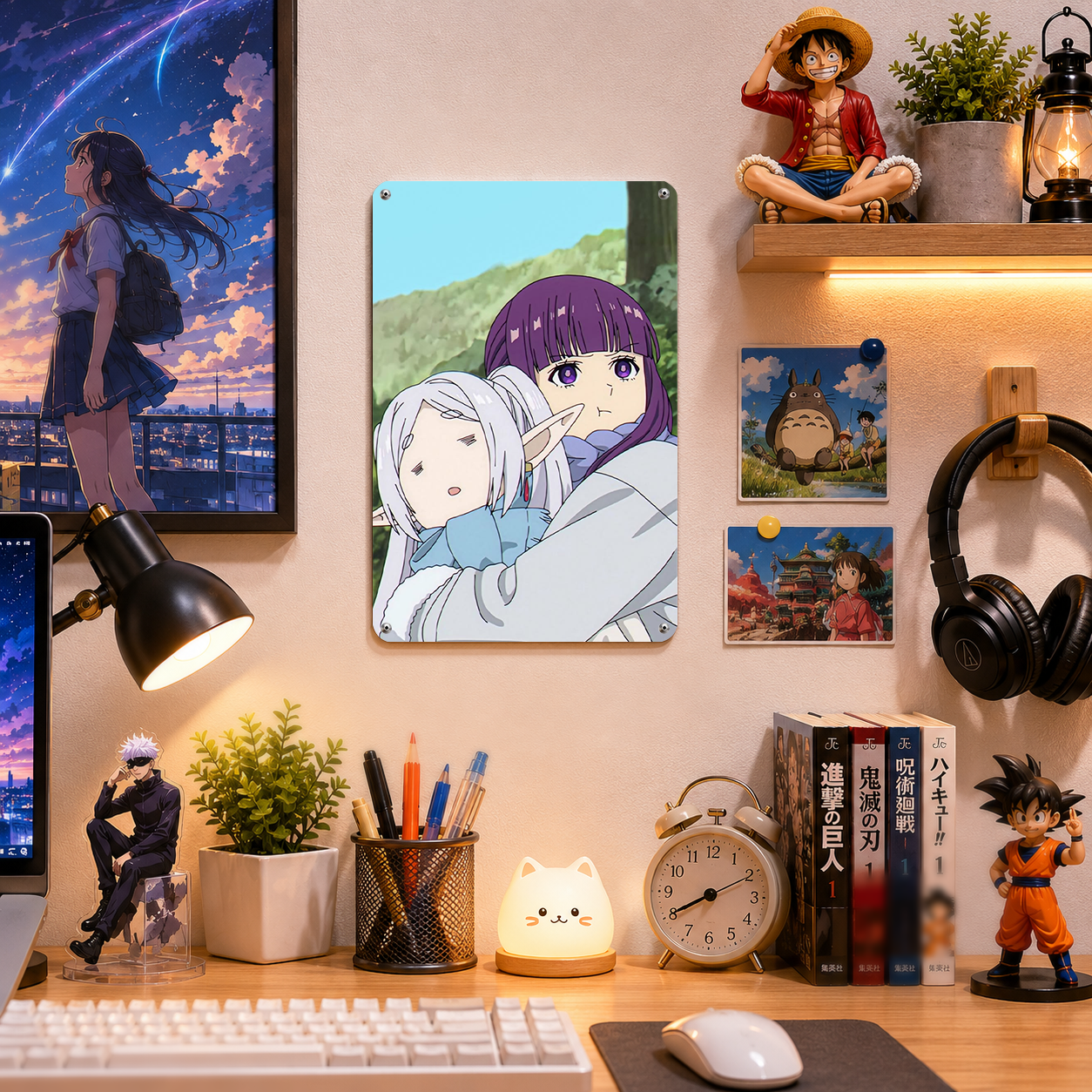 Frieren and Fern Anime Tin Sign - Metal Poster Decor - image 2