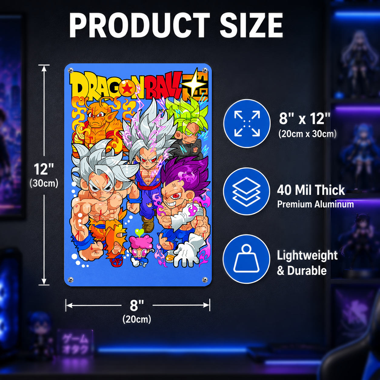 Dragon Ball Heroes Anime Tin Sign - Goku Vegeta Metal Poster - image 5