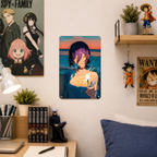Reze Chainsaw Man Portrait Tin Sign - Anime Metal Wall Art - image 3