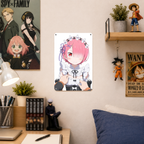 Ram Re Zero Anime Tin Sign - Metal Poster Room Decor - image 3