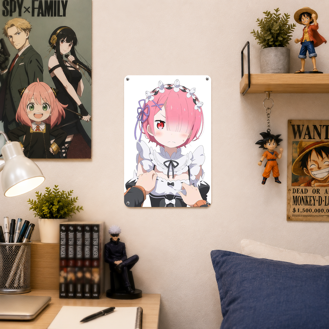 Ram Re Zero Anime Tin Sign - Metal Poster Room Decor - image 3