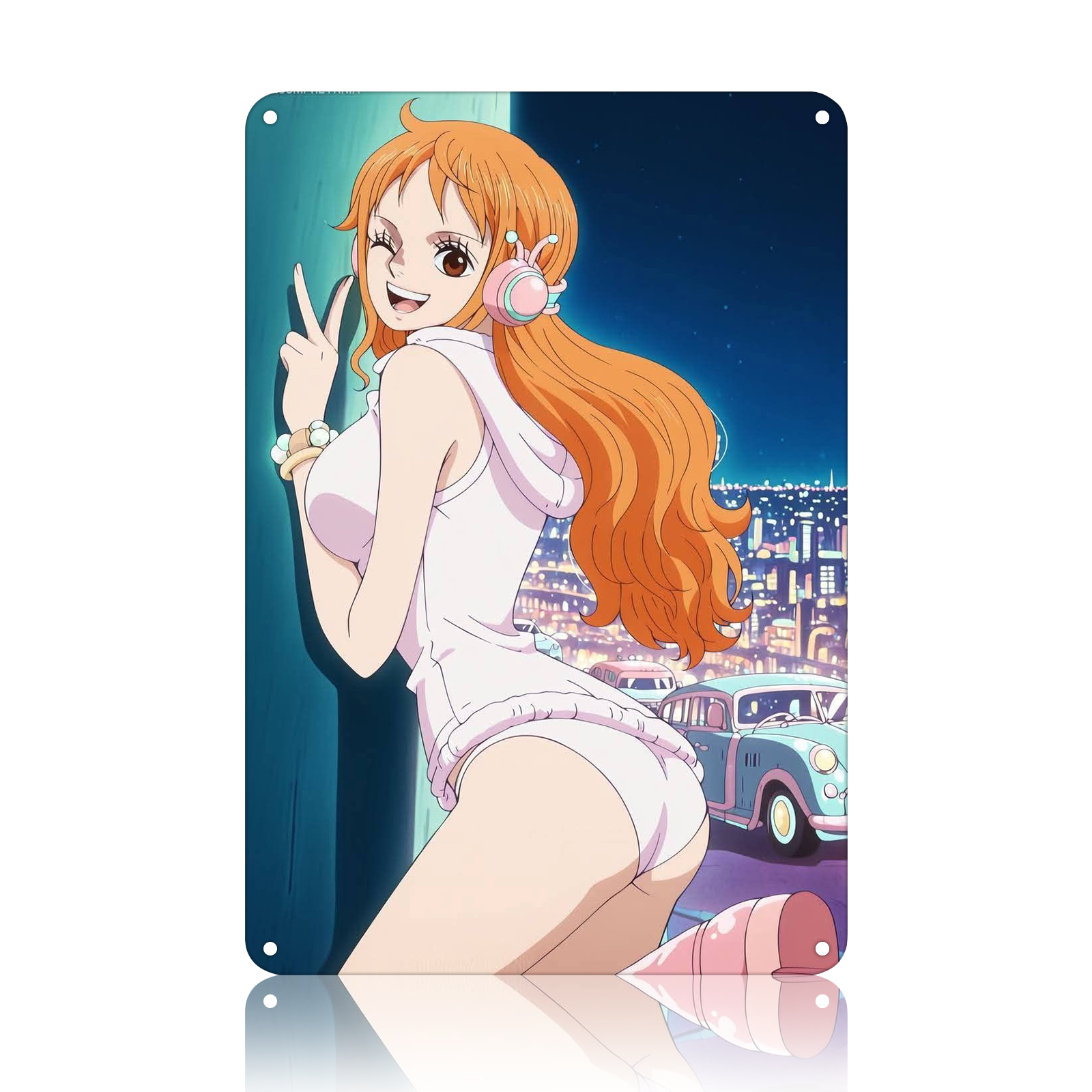 Nami One Piece Anime Tin Sign - Metal Poster Wall Decor