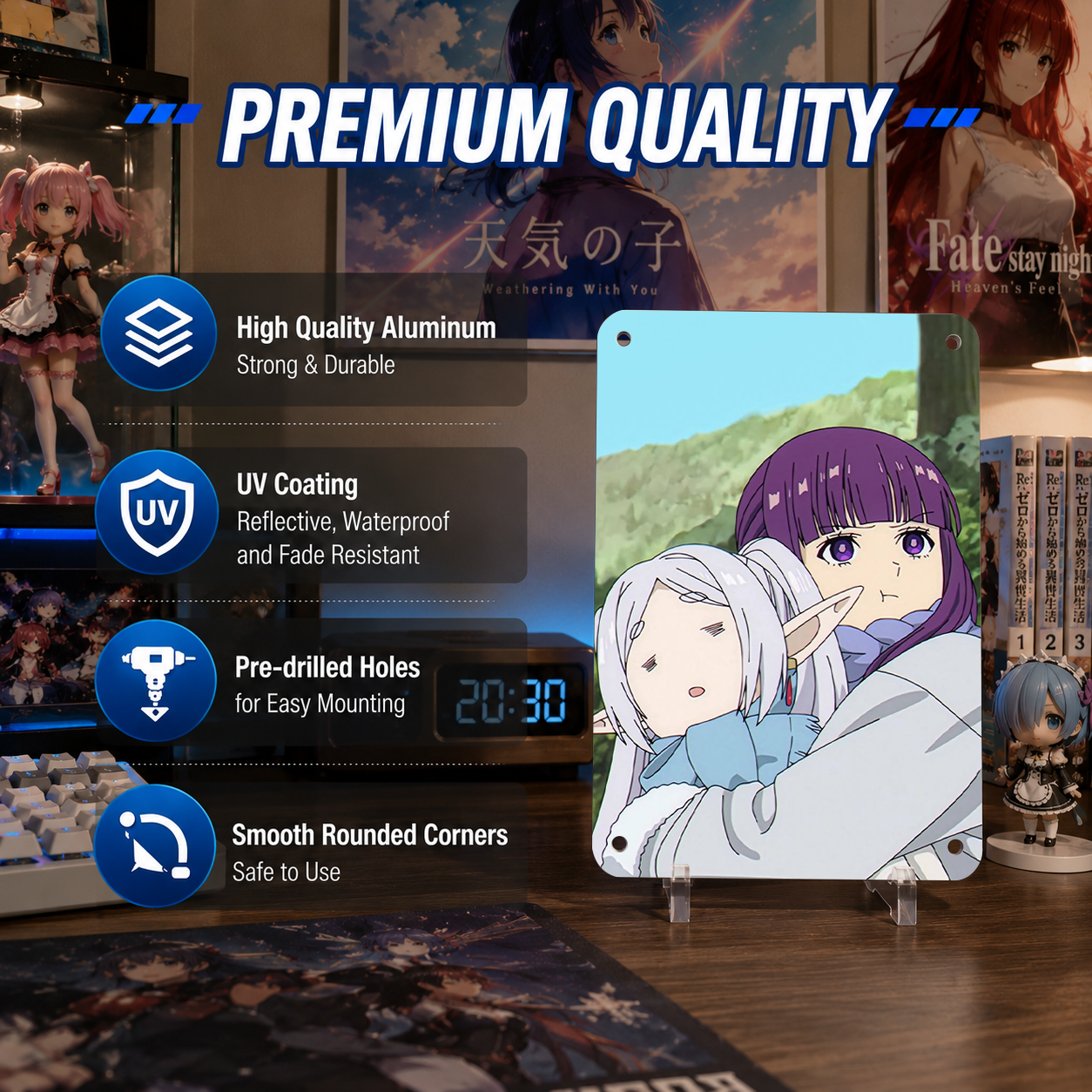 Frieren and Fern Anime Tin Sign - Metal Poster Decor - image 5