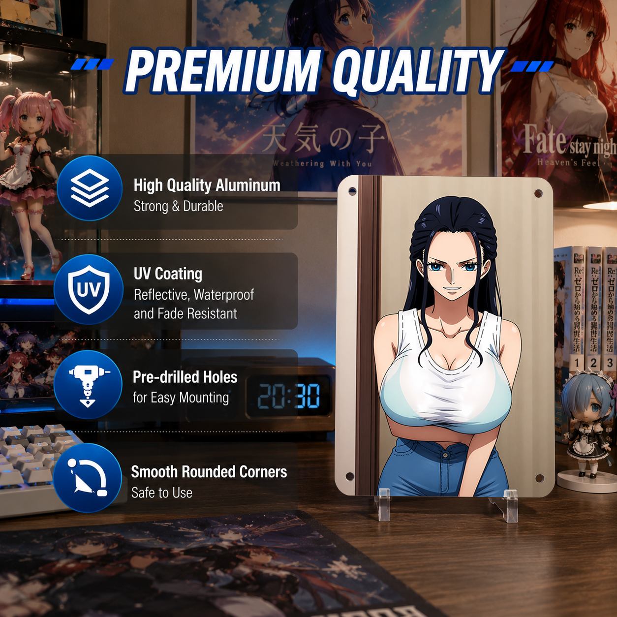 Nico Robin One Piece Anime Tin Sign - Metal Wall Decor - image 5