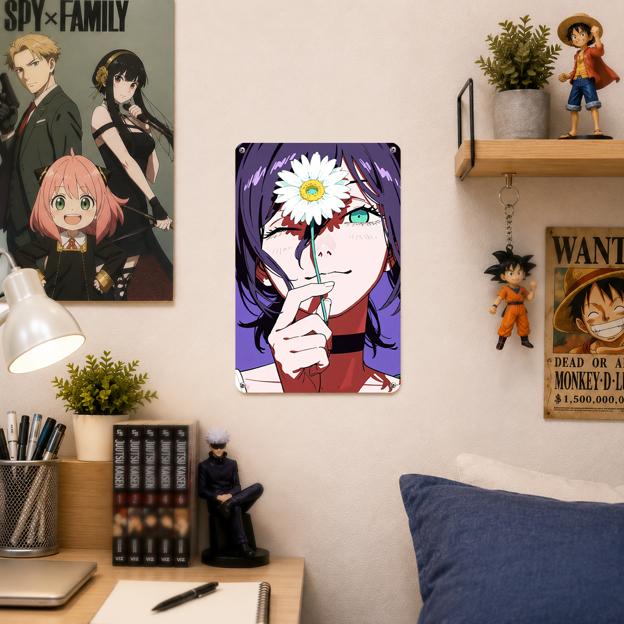 Reze Chainsaw Man Anime Tin Sign - Metal Wall Decor - image 3
