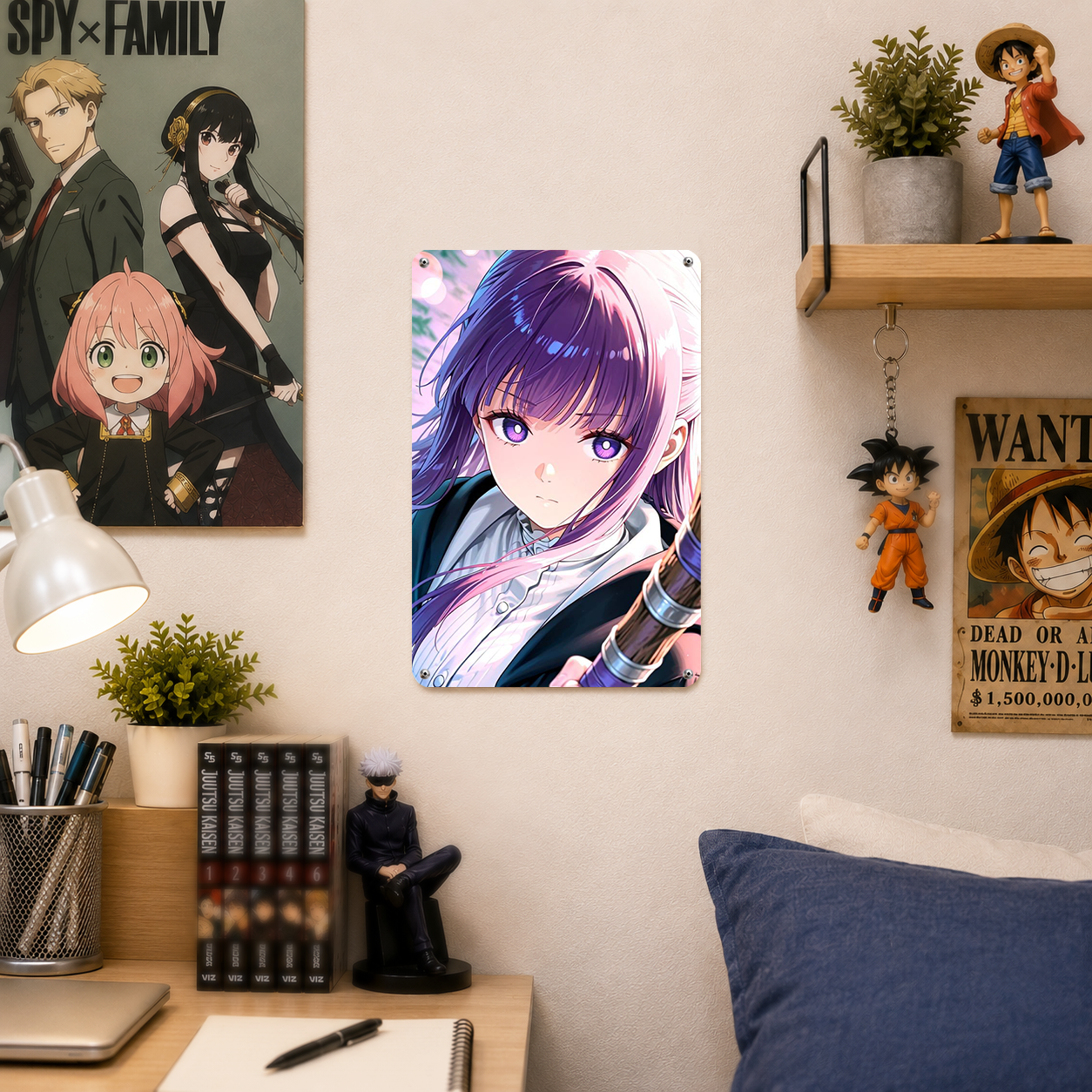 Fern Frieren Portrait Tin Sign - Anime Metal Wall Art - image 3