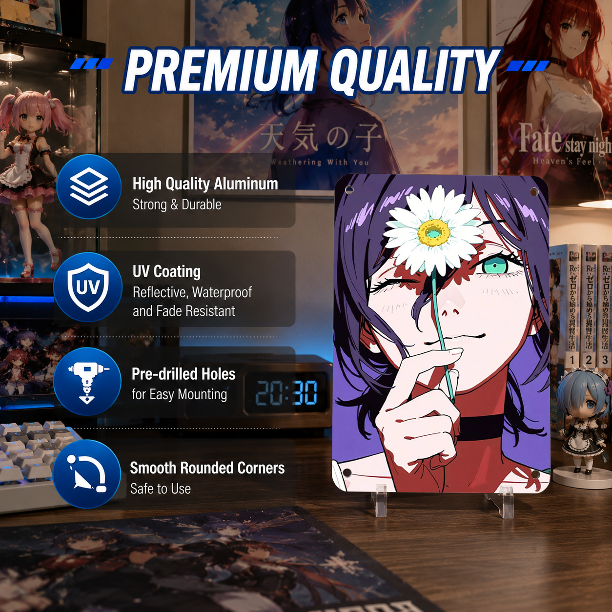 Reze Chainsaw Man Anime Tin Sign - Metal Wall Decor - image 6