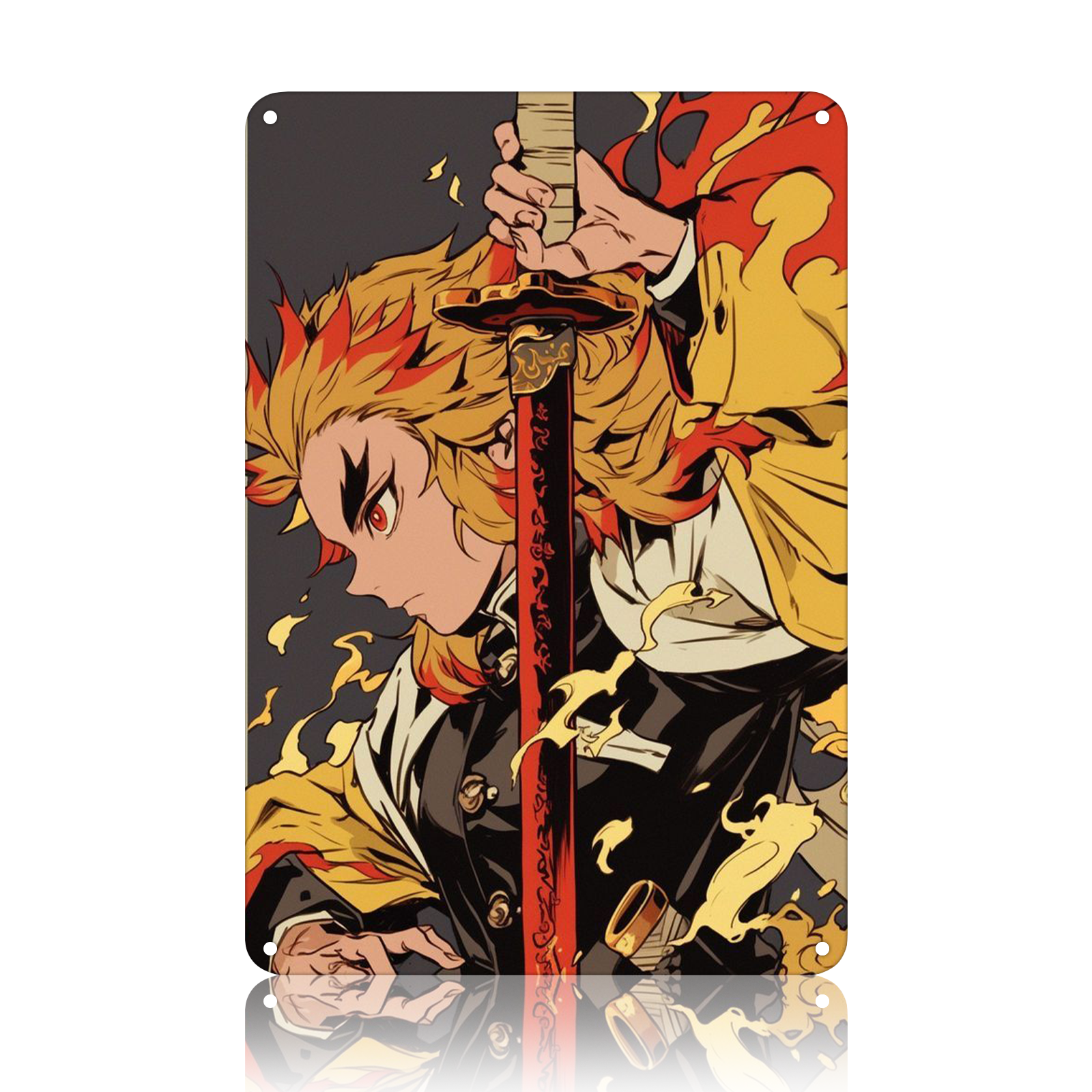 Rengoku Tengen Demon Slayer Anime Tin Sign - Metal Decor