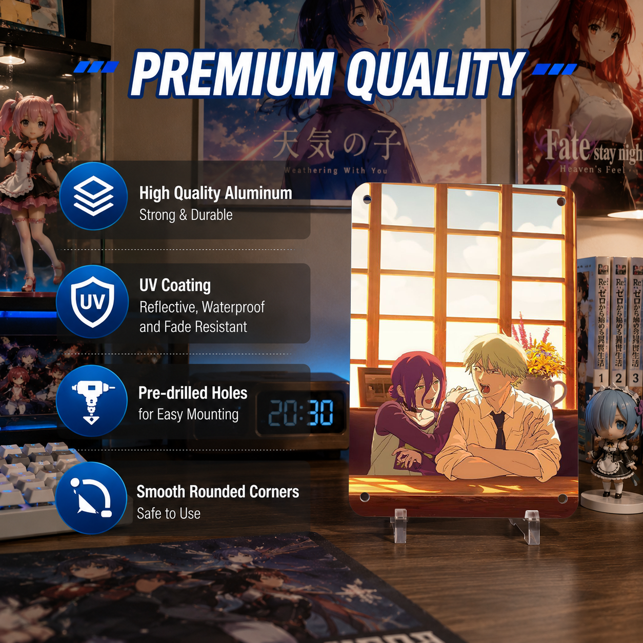 Reze and Denji Chainsaw Man Anime Tin Sign - Metal Decor - image 6