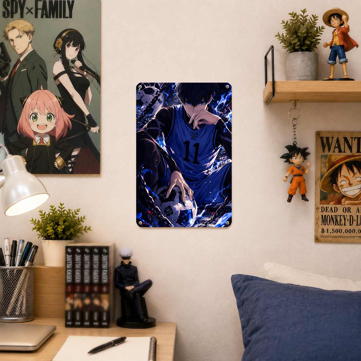 Yoichi Isagi Blue Lock Dark Tin Sign - Anime Metal Decor - image 3