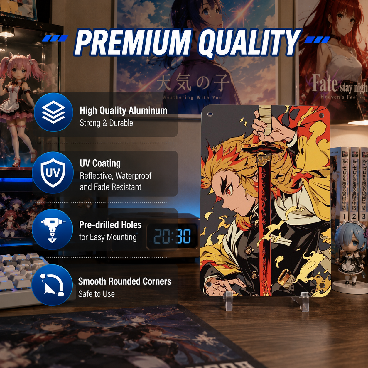 Rengoku Tengen Demon Slayer Anime Tin Sign - Metal Decor - image 6
