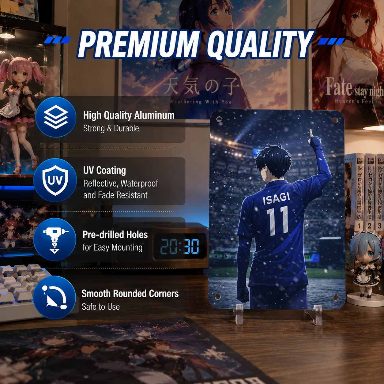Yoichi Isagi Blue Lock Anime Tin Sign - Metal Wall Poster - image 6