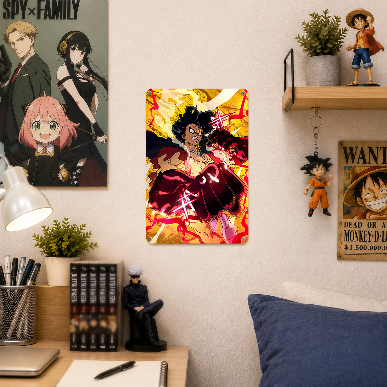Luffy Gear 4 One Piece Anime Tin Sign - Metal Wall Poster - image 3