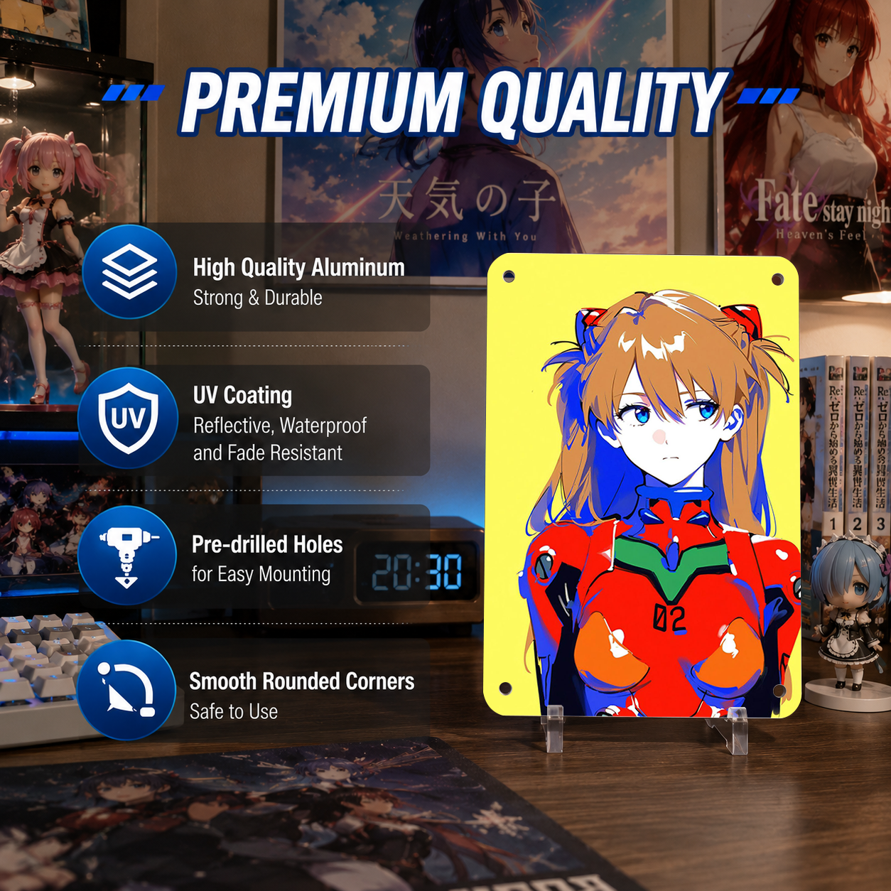 Asuka Langley EVA Pilot Anime Tin Sign - Metal Wall Art - image 6