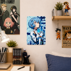 Rei Ayanami Evangelion Anime Tin Sign - Metal Wall Poster - image 3