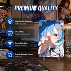 Rem Re Zero Cute Anime Tin Sign - Metal Room Decor - image 6
