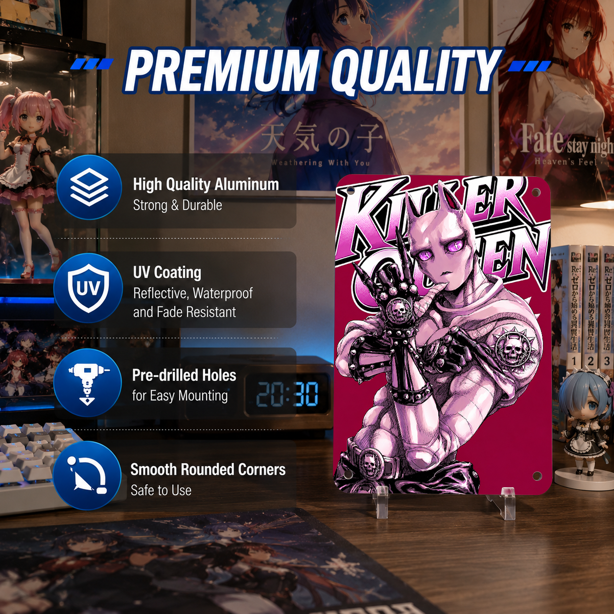 Killer Queen JoJo Anime Tin Sign - Metal Poster Wall Decor - image 6