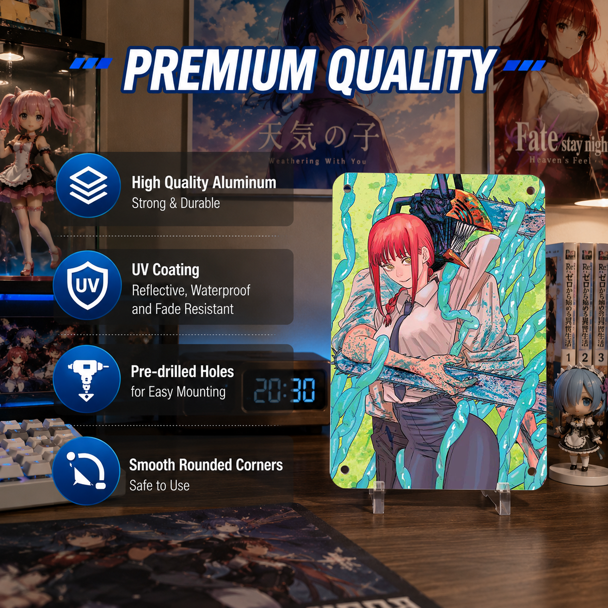 Denji Makima Power Chainsaw Man Anime Tin Sign - Metal Decor - image 5