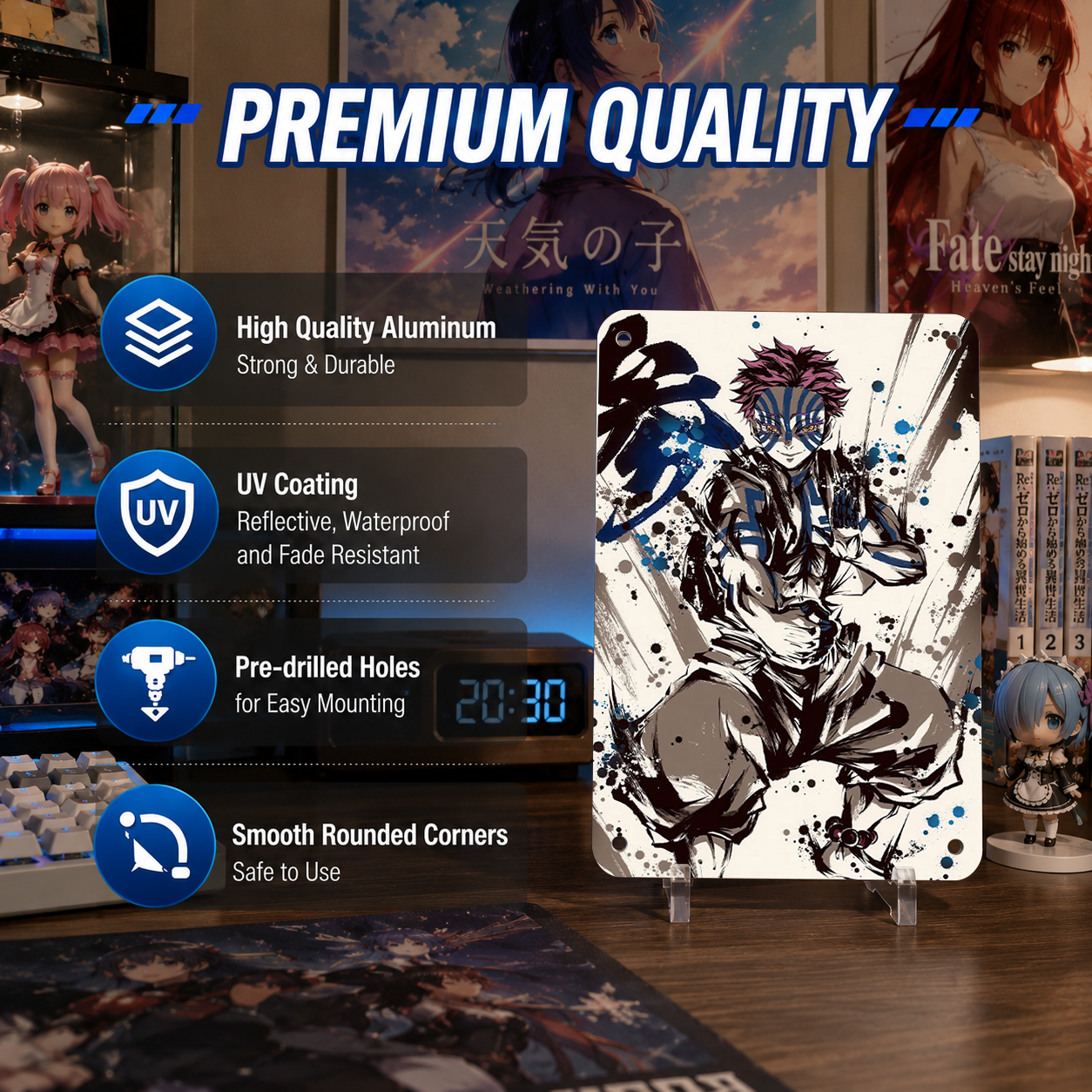 Akaza Demon Slayer Anime Tin Sign - Metal Poster Wall Decor - image 6