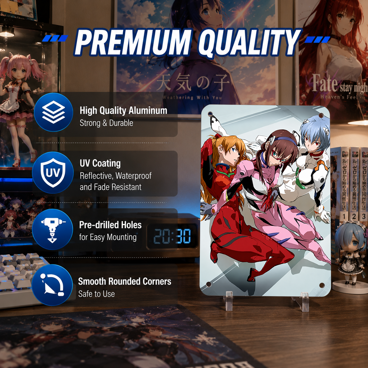 Asuka Rei Mari Evangelion Anime Tin Sign - EVA Metal Poster - image 6