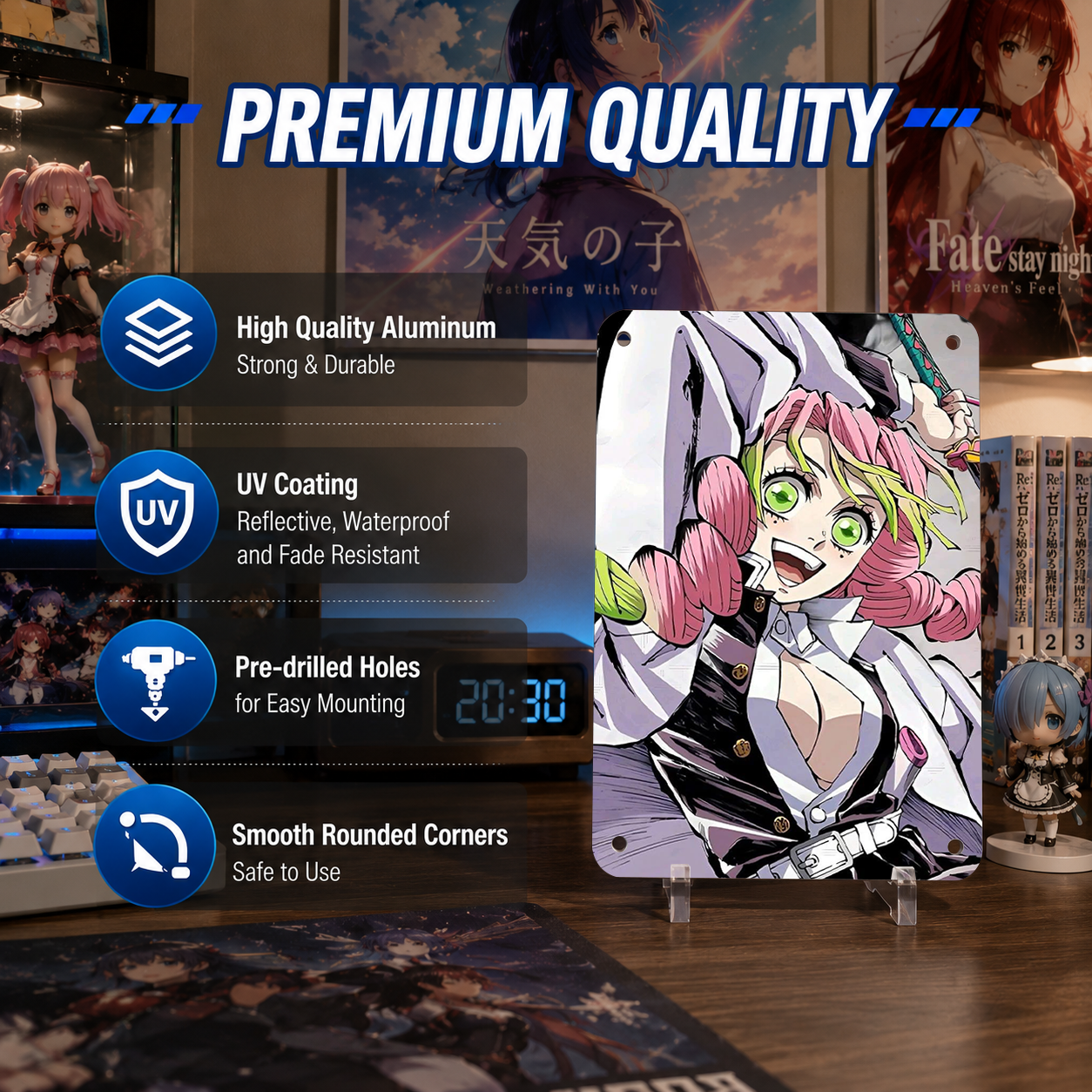 Mitsuri Kanroji Demon Slayer Anime Tin Sign - Metal Wall Art - image 6