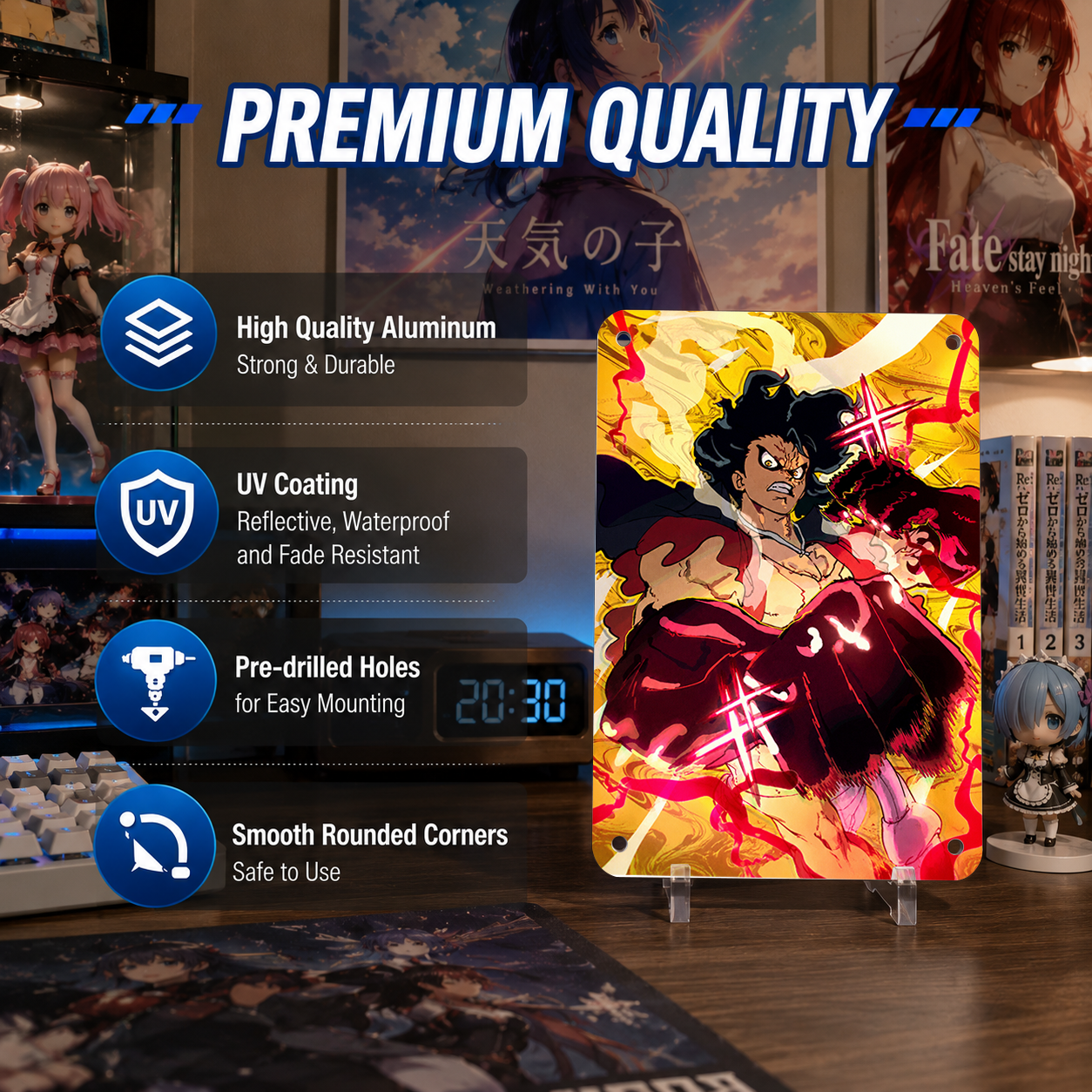 Luffy Gear 4 One Piece Anime Tin Sign - Metal Wall Poster - image 5