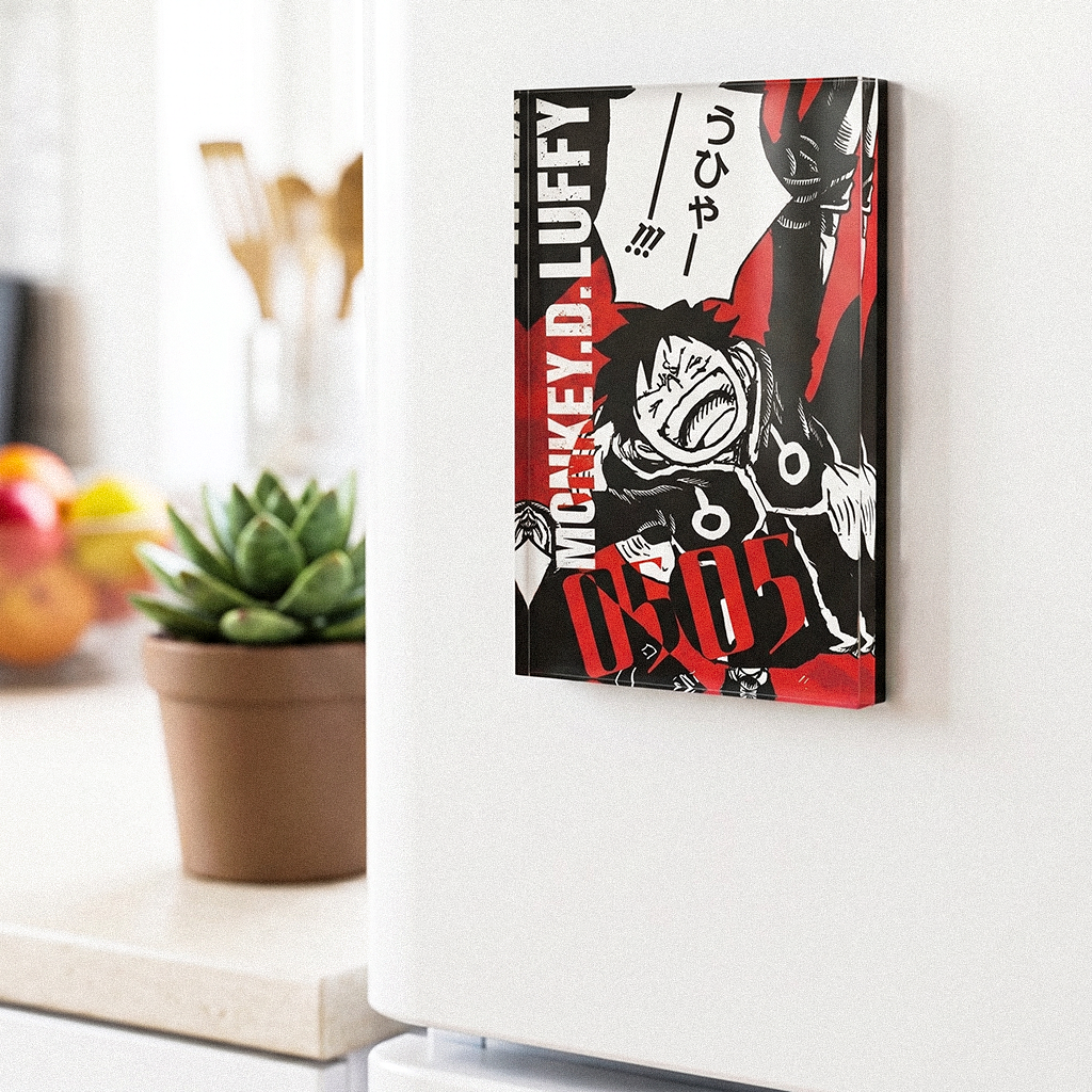 1Pcs One Piece Character Fridge Magnet – Acrylic Anime Refrigerator Magnet Collectible Decor