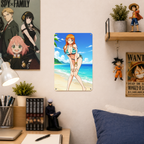 Nami Beach One Piece Anime Tin Sign - Metal Room Decor - image 3
