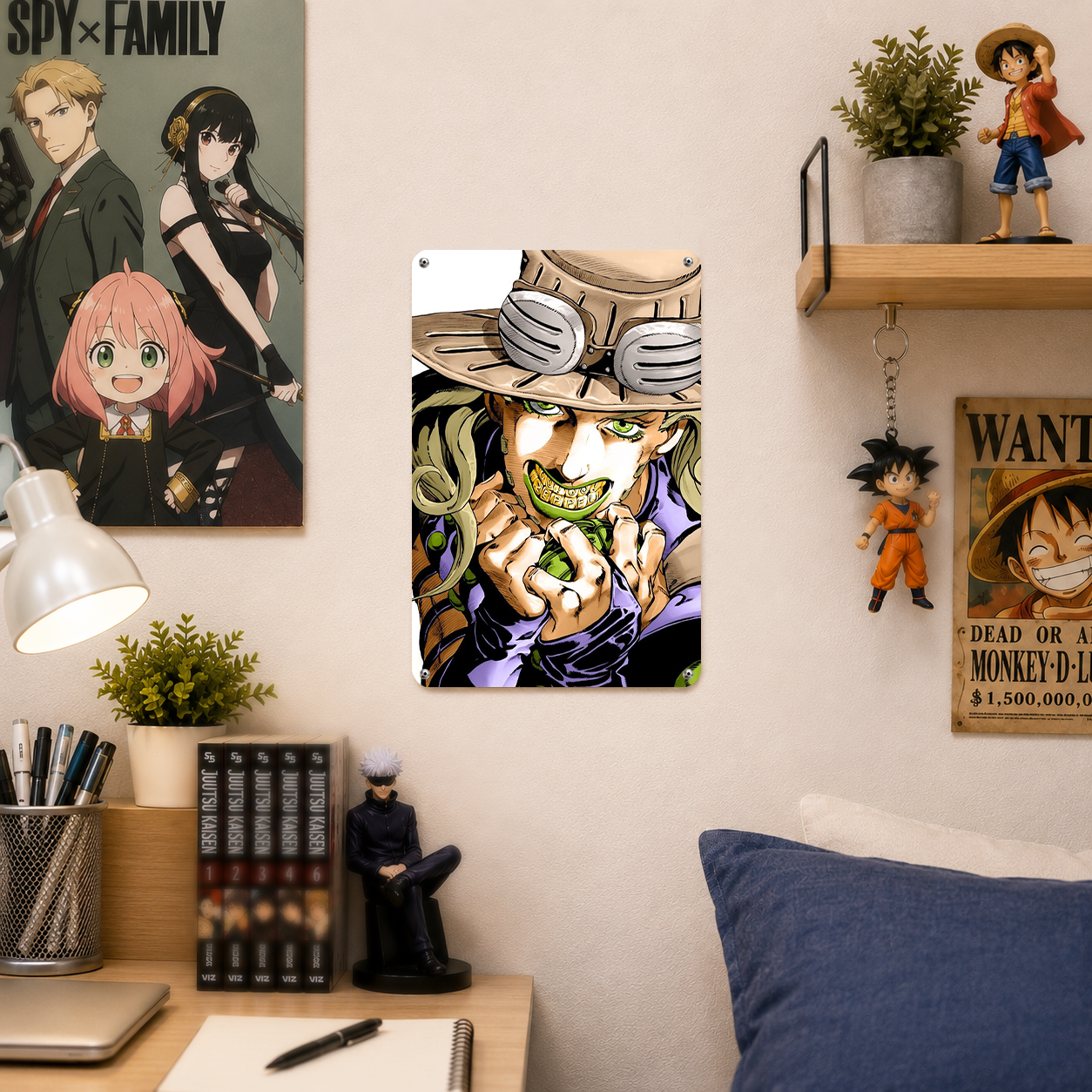 Gyro Zeppeli JoJo Anime Tin Sign - Metal Poster Decor - image 4