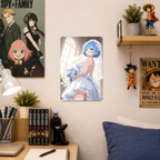 Rem Re Zero White Dress Tin Sign - Anime Metal Wall Art - image 3