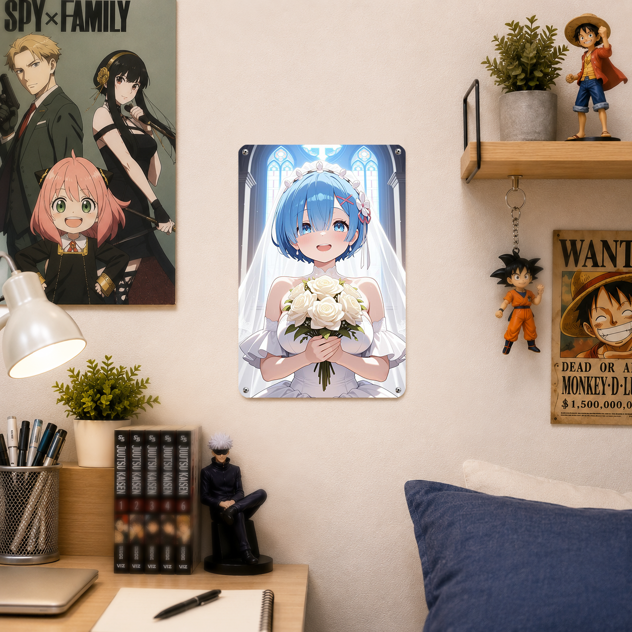 Rem Re Zero Anime Tin Sign - Metal Poster Wall Decor - image 3
