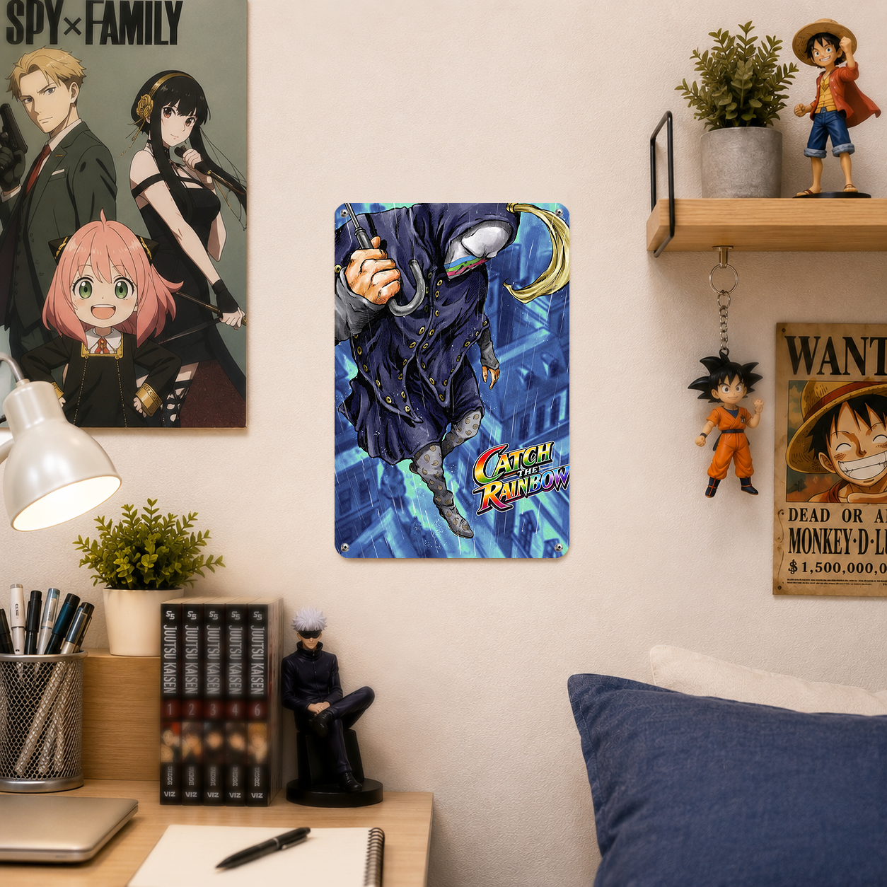 Catch the Rainbow JoJo Anime Tin Sign - Metal Wall Decor - image 4