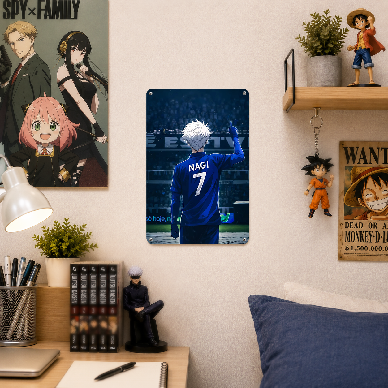 Seishiro Nagi Blue Lock Anime Tin Sign - Metal Poster Decor - image 3