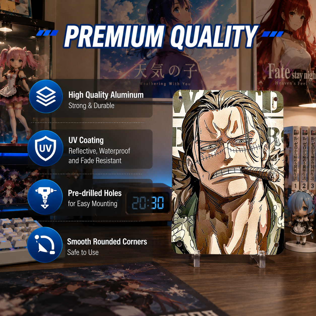 Shanks One Piece Anime Tin Sign - Metal Poster Wall Decor - image 5