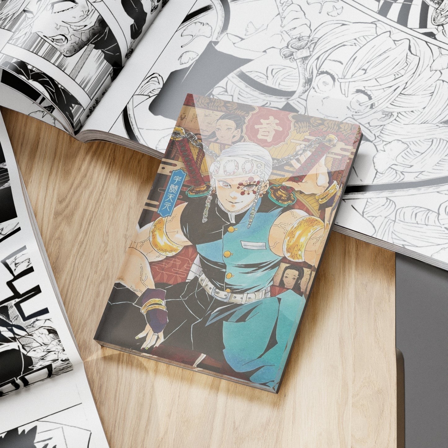 Demon slayer Tengen Uzui Flashy Anime Fridge Magnet Otaku Decor Gift