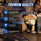 Evangelion Asuka Langley Soryu Cyber Anime Metal Tin Sign, Neon Genesis Wall Decor - image 6
