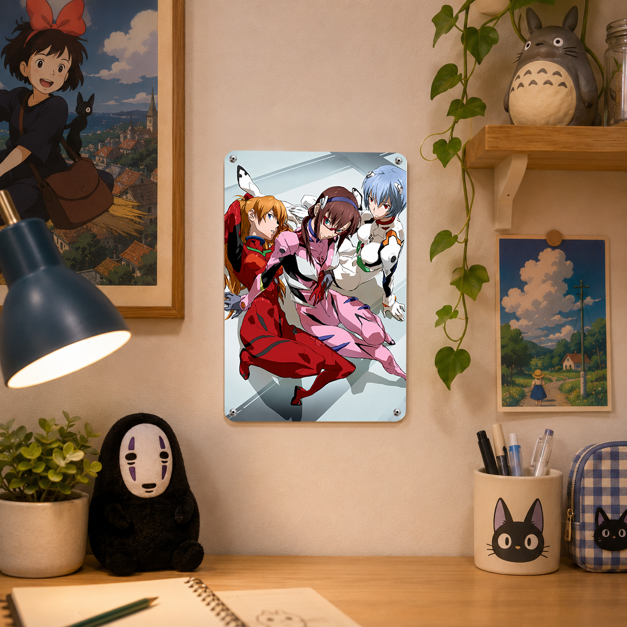 Asuka Rei Mari Evangelion Anime Tin Sign - EVA Metal Poster - image 4