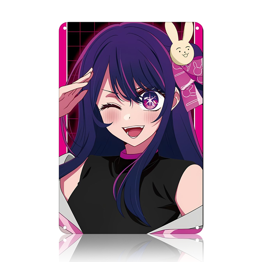 Ai Hoshino Idol Anime Tin Sign - Oshi no Ko Metal Poster