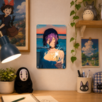 Reze Chainsaw Man Portrait Tin Sign - Anime Metal Wall Art - image 4