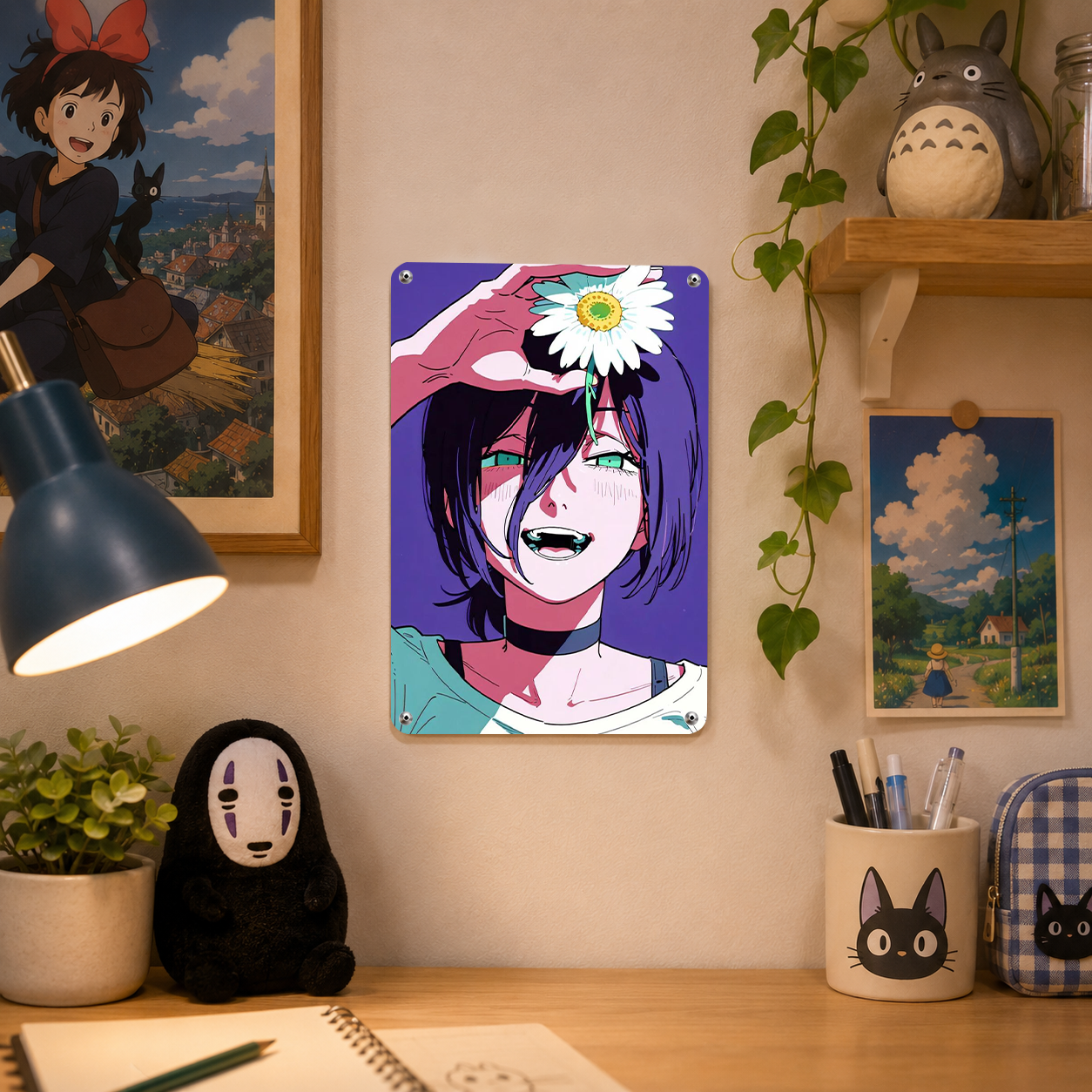Reze Chainsaw Man Smile Tin Sign - Metal Wall Poster - image 4